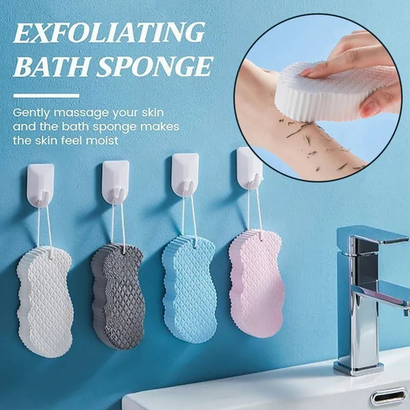 3D fish scale pattern bath sponge ball in soft sponge material for gentle body exfoliation