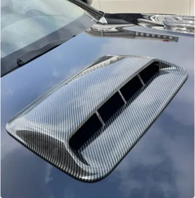 ABS car airscoop shroud set showing engine cover and side vent pieces in black finish