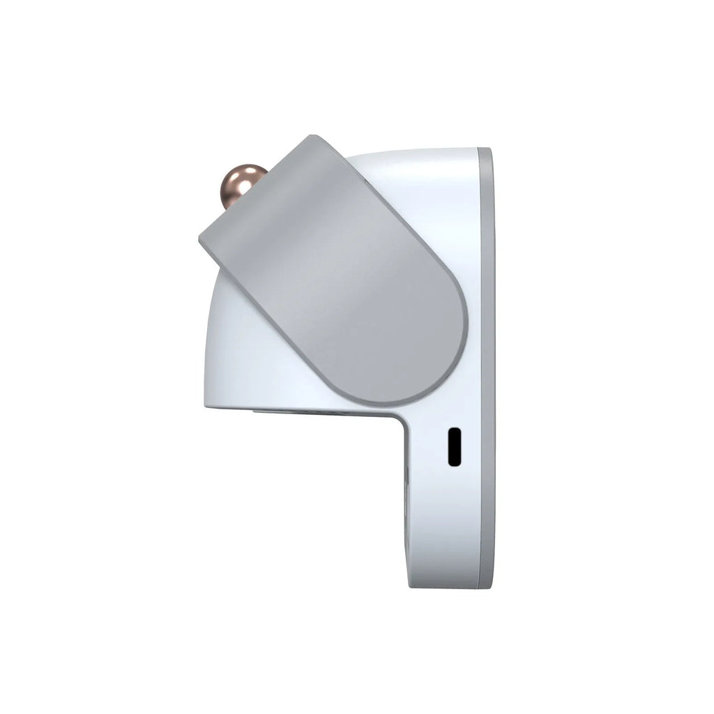 White wall-mounted toothbrush sterilizer with UV disinfection and USB power port