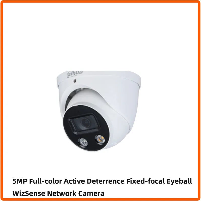 5MP full colour POE network camera with 30m warm light illuminator and 360° pan mount