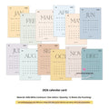 2026 calendar cards fold set showing monthly calendar layout for desk wall or hand account use