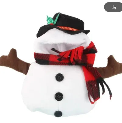 Christmas snowman costume outfit for dogs and cats in festive design with polyester fabric