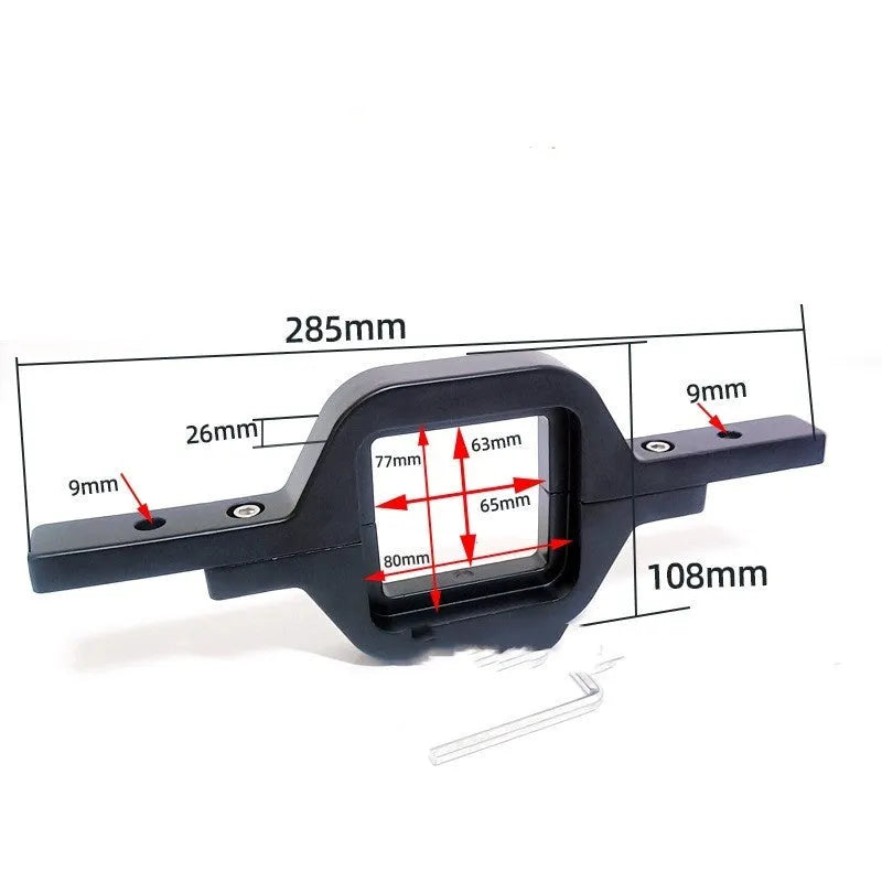 Black aluminium alloy LED reverse light mounting bracket for Jeep Wrangler off-road vehicle