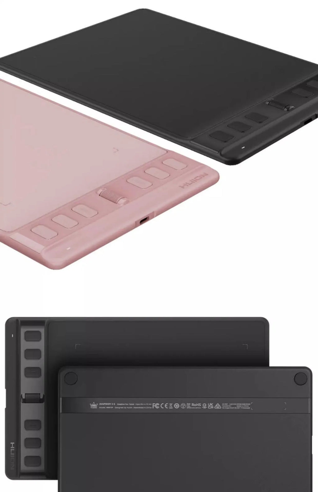 Huion H641P black graphics tablet with digital pen for mobile phone and computer drawing