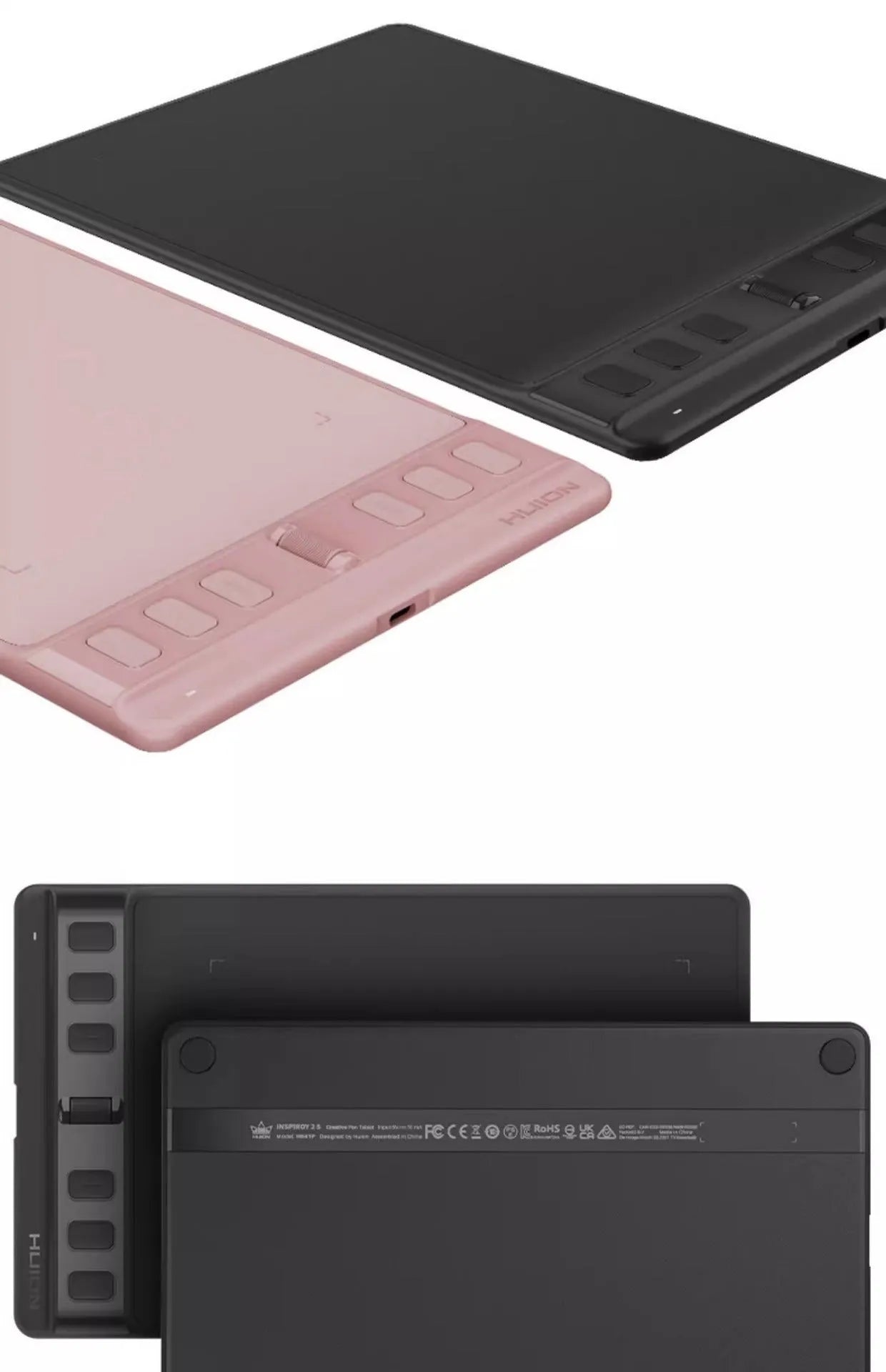 Huion H641P black graphics tablet with digital pen for mobile phone and computer drawing