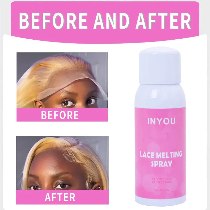 120ml transparent fast-drying lace wig spray glue aerosol adhesive canister