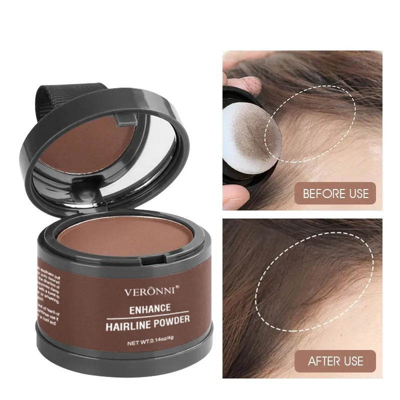 Hairline powder container for shadow repair with universal skin type application