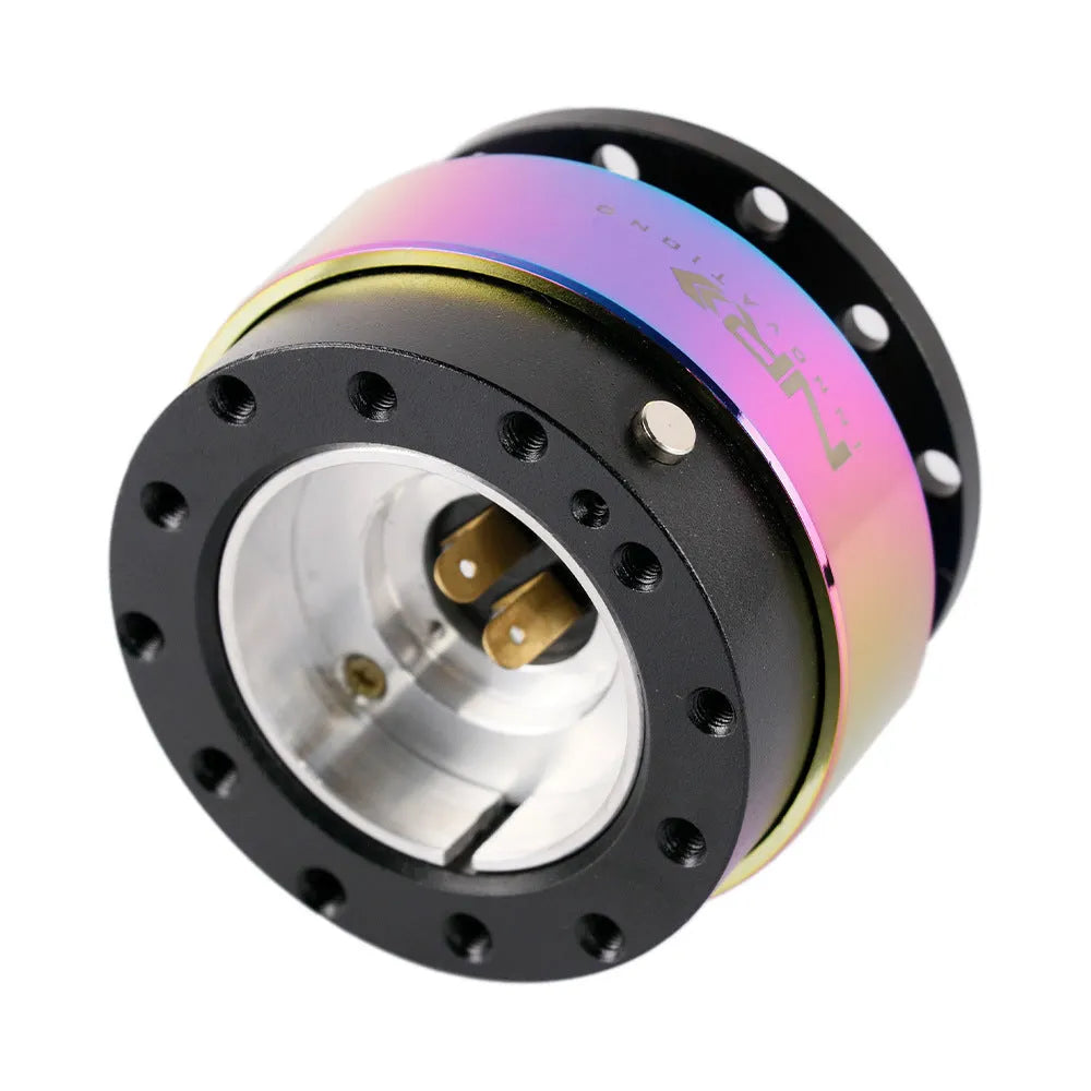 Colourful car steering wheel quick-release device with lock system for vehicle modification