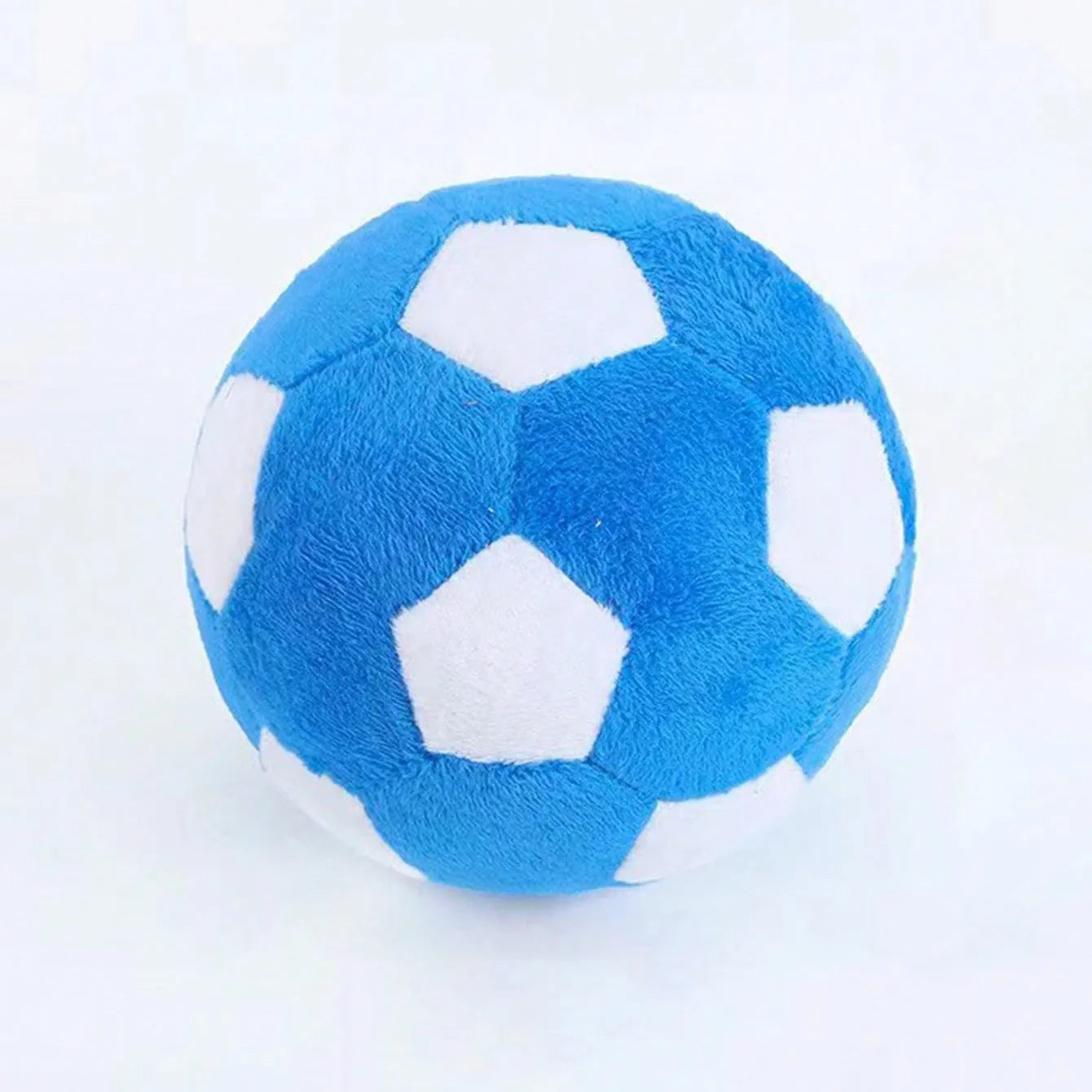 Plush football and rugby interactive puppy training toys in two colour options