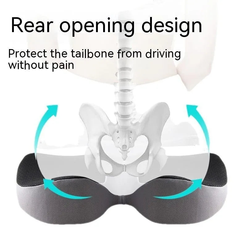 Curved bevel seat cushion in four colour options for tailbone and back support