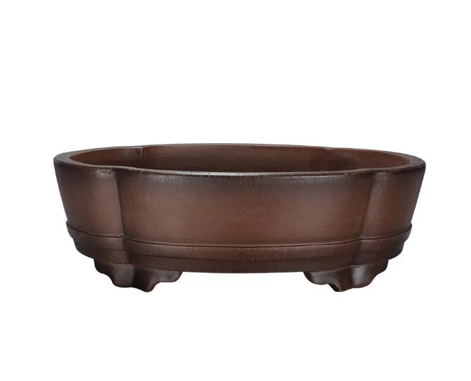 Classical style purple clay gardening pot for indoor plants, dimensions 50x39x16 cm.