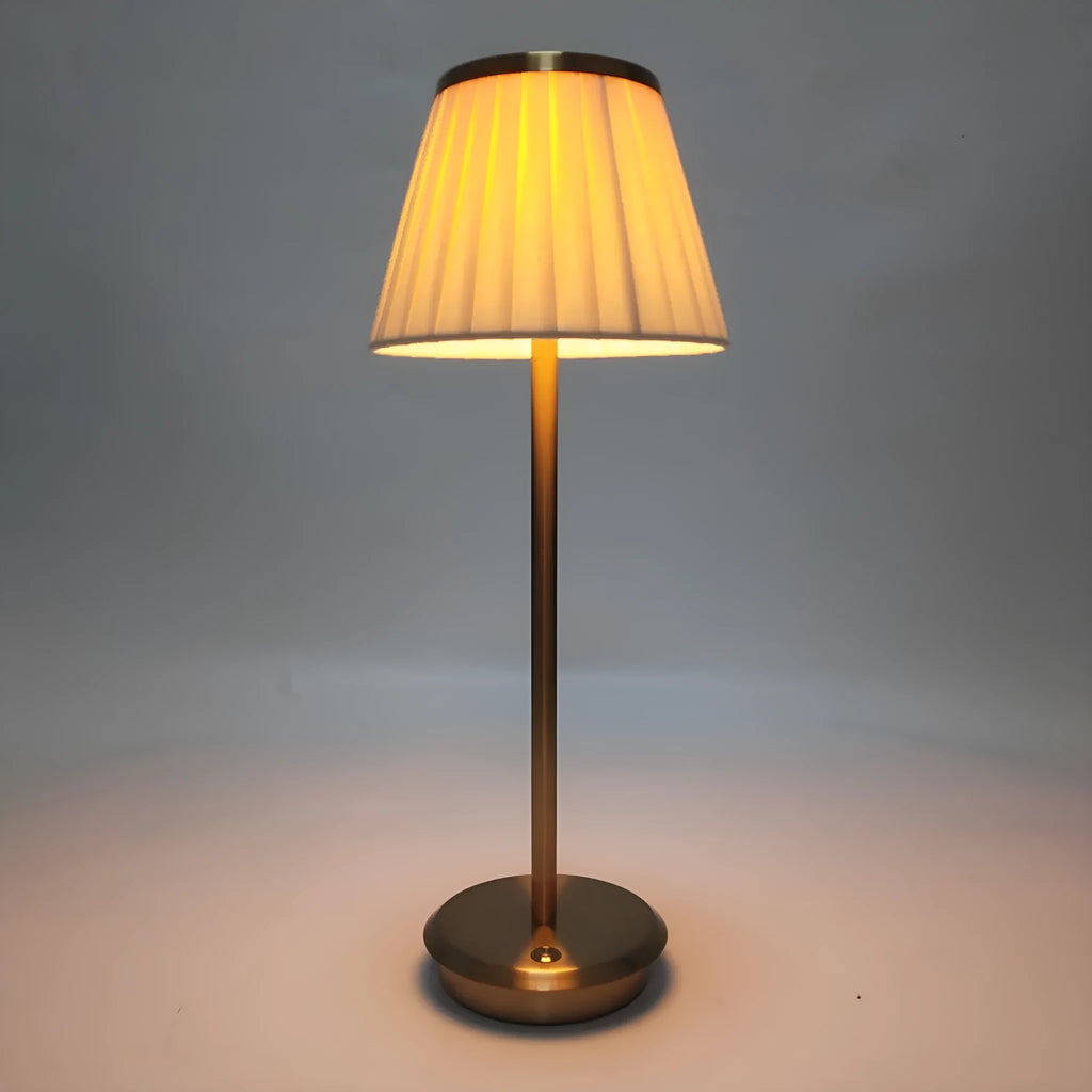 Gold finish alloy desk lamp with 3W LED and Type-C charging port