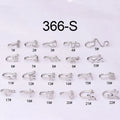Heart-shaped AAA zircon nose ring in brass setting, clip-on design, gold finish