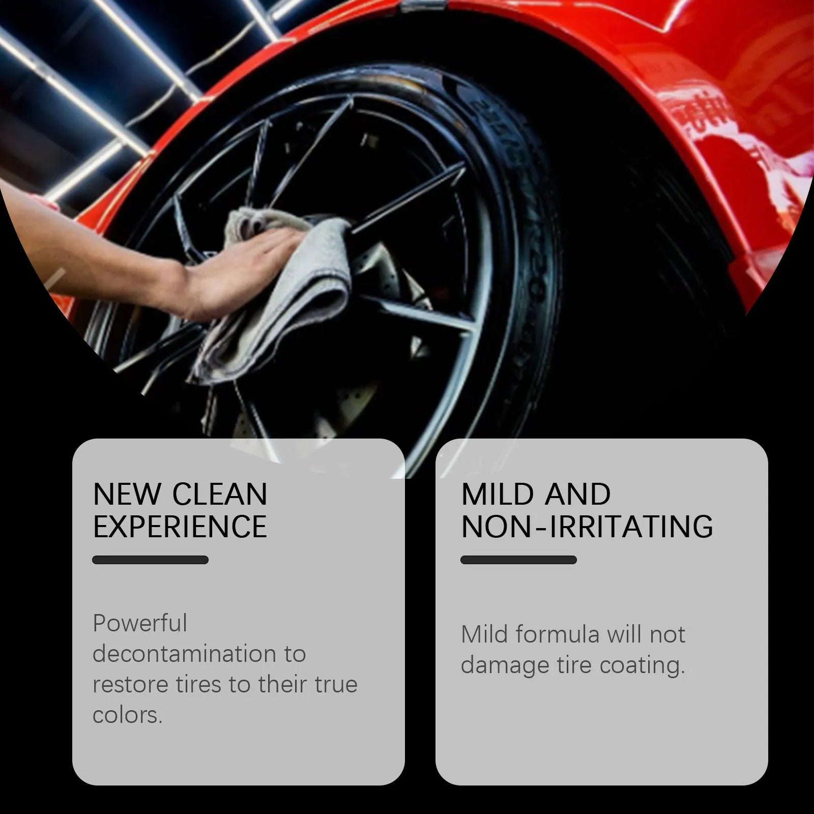 120ml car wheel cleaner bottle with surfactant formula for brake dust removal