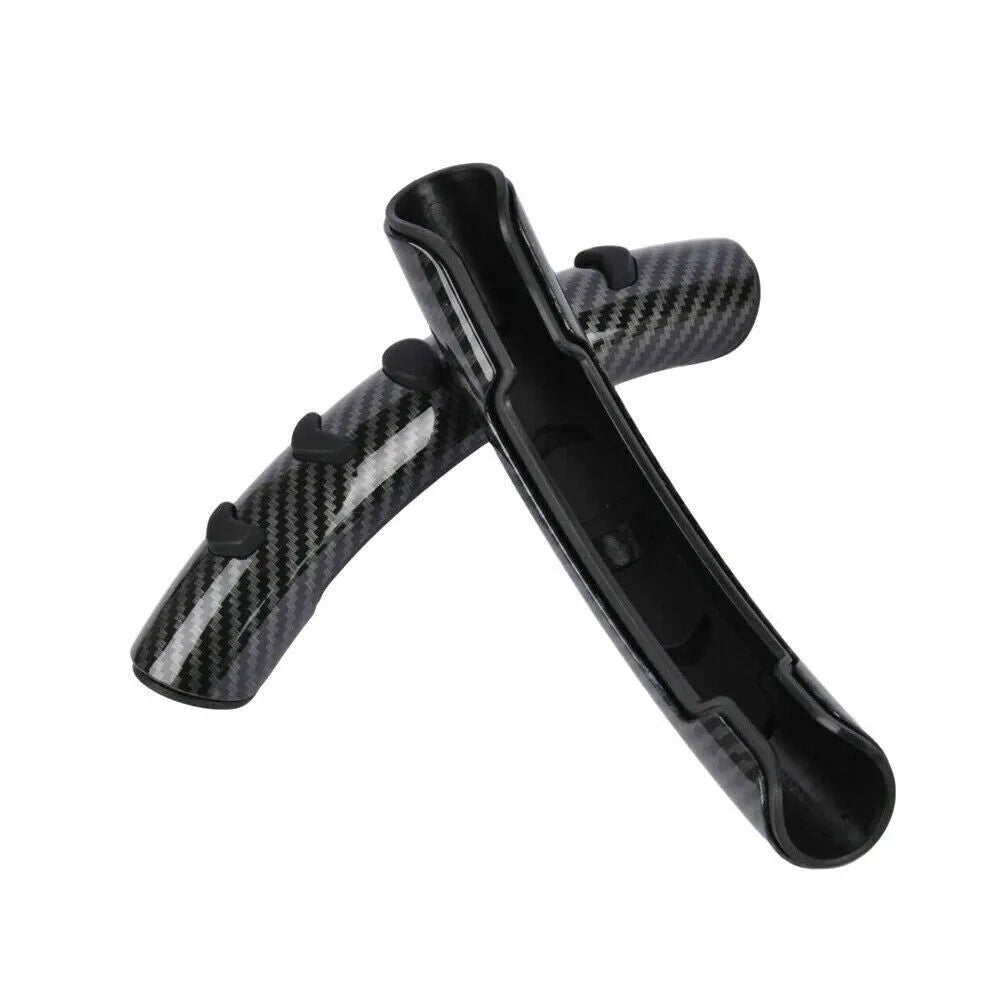 Carbon fibre black anti-slip steering wheel sleeve for 38cm diameter wheels.