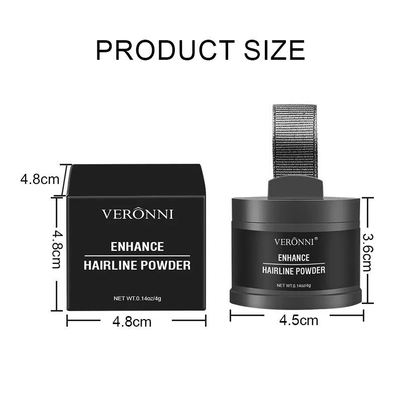 Hairline powder container for shadow repair with universal skin type application