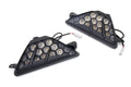 Black LED turn signal with hexagonal lens for Kawasaki Ninja ZX-6R 300 400 650 1000 plug and play