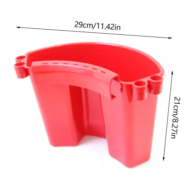 PP plastic car washing bucket in red colour for vehicle cleaning