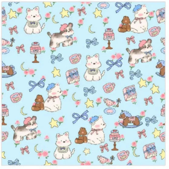 Colourful cartoon animal print nylon cosmetic bag in large, medium, and small sizes.