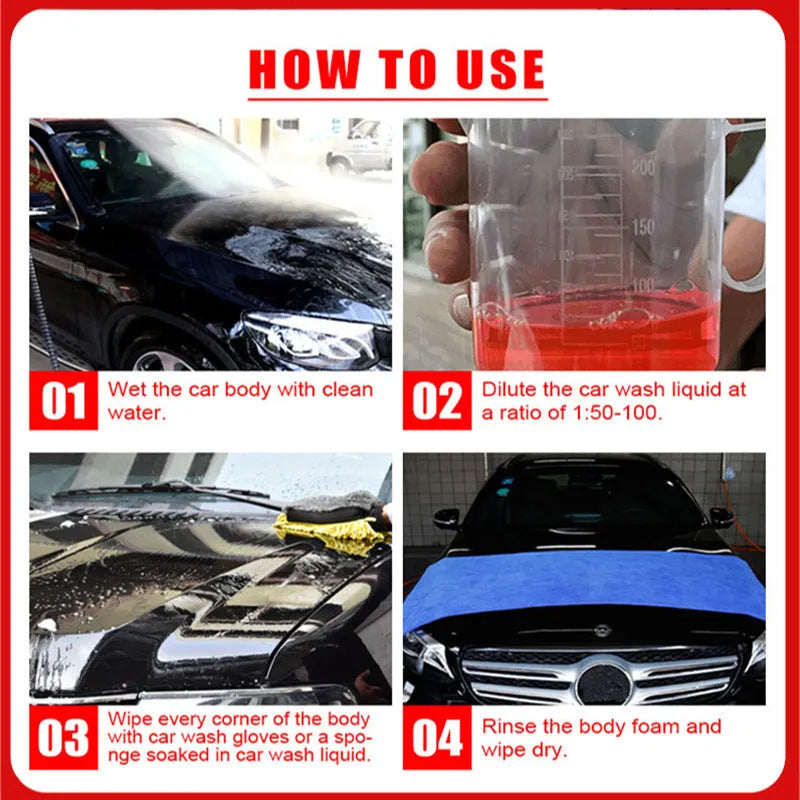 100ml bottle of concentrated high foam car cleaner for vehicle decontamination