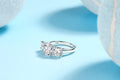 Three Lives Of Fortune 3-carat moissanite wedding ring set in platinum-plated S925 silver with gift box