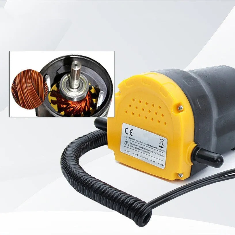 12V electric self-priming oil gear pump with engineering plastic body.