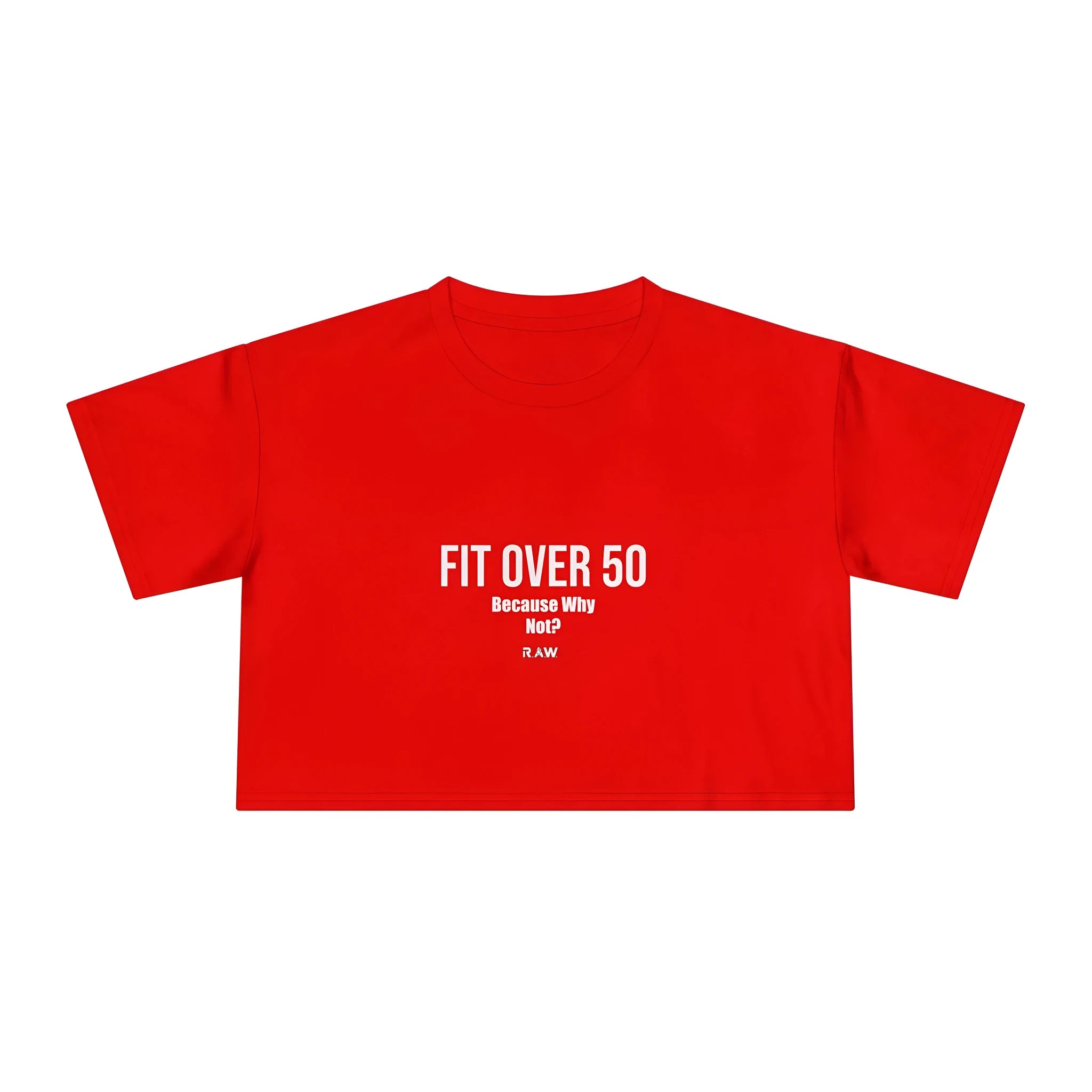 Red loose short sleeves round neck T-shirt for men and women in polyester fibre, straight cut leisure style