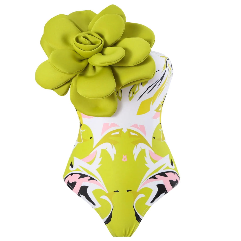 Women's blue one-piece swimsuit with matching gauze skirt set for swimming