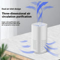 Mini USB car air purifier in black and white colour options with replaceable filter