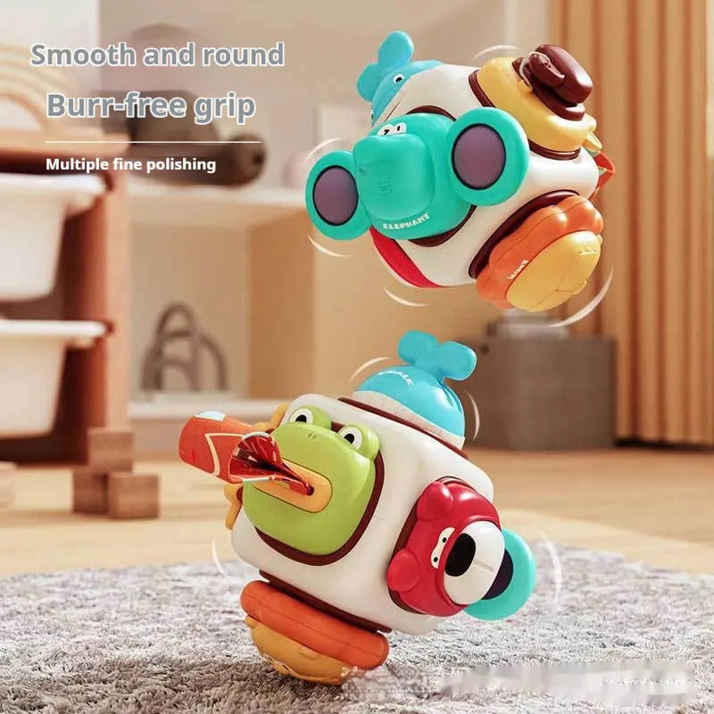 Animal busy ball plastic sensory toy for children with colour box packaging