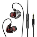 S2000 gunmetal in-ear wired headphones with 3.5mm plug on white background