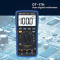 DT 17N auto ranging digital multimeter handheld professional use with test leads, test pen and 9 volt battery