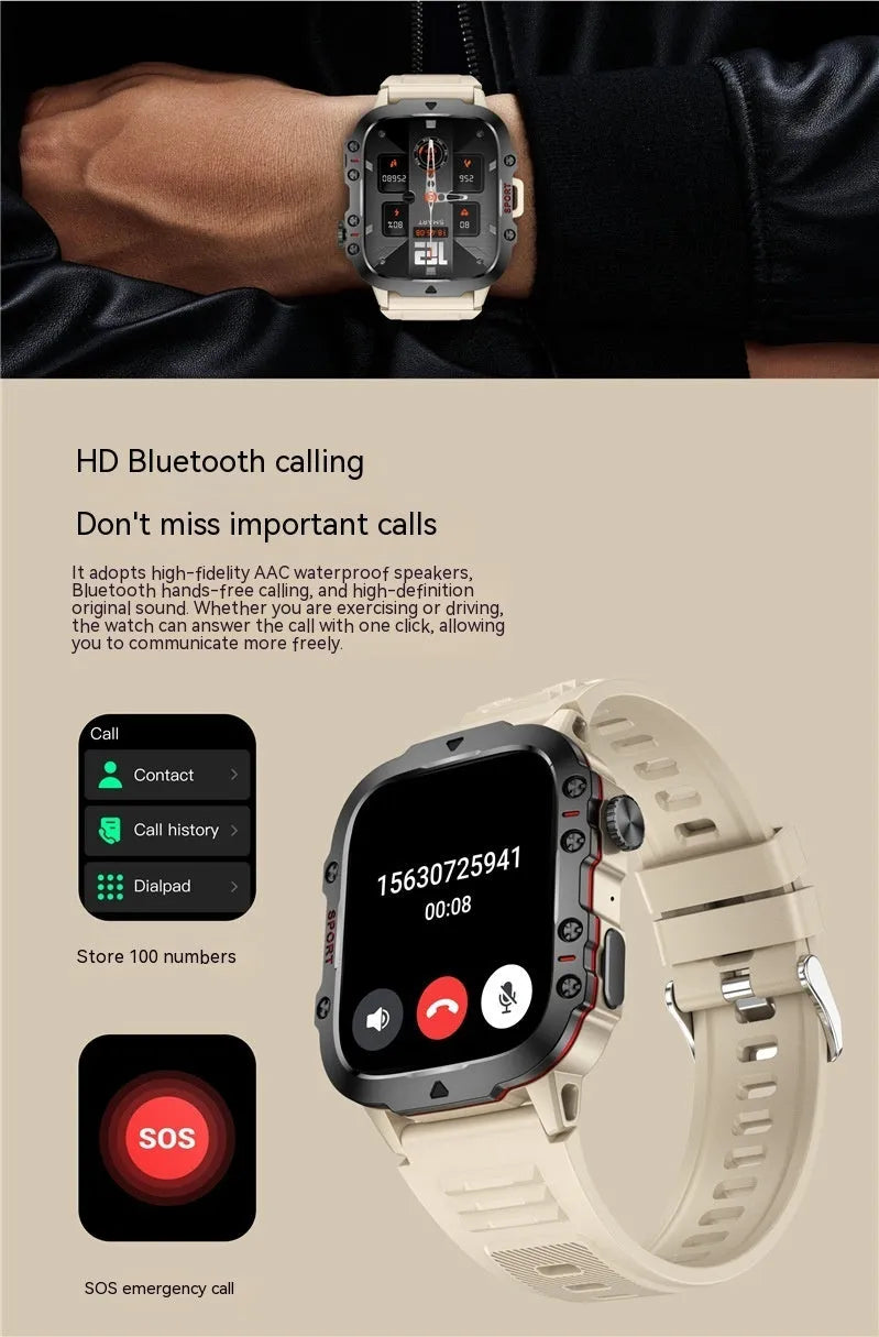 QX11 Smart Bluetooth Watch with TFT touch screen on a wrist, showing health metrics display.