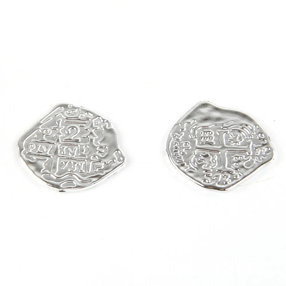 Plastic Roman coins set with gold, silver, and bronze electroplated finishes - 100 pieces