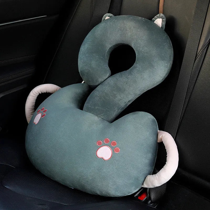 Cartoon animal hug pillow with question mark designs measuring 65x65cm