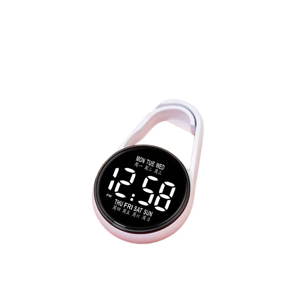 LED luminous electronic digital watch with plastic strap in multiple colour options.