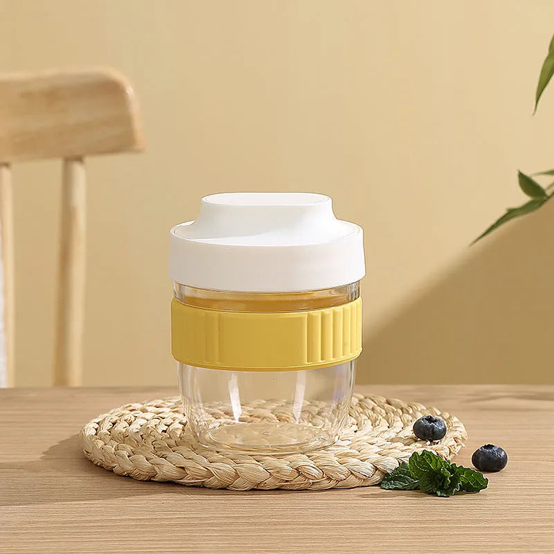 Green plastic salad cup with leak-proof lid and spoon, 570ML capacity