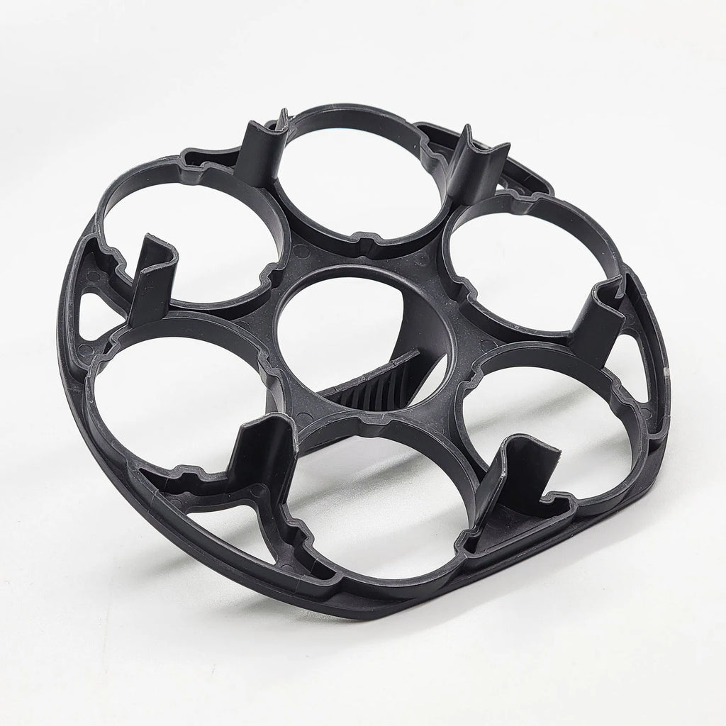 Black plastic egg holder cooking basket with modern design for kitchen organisation