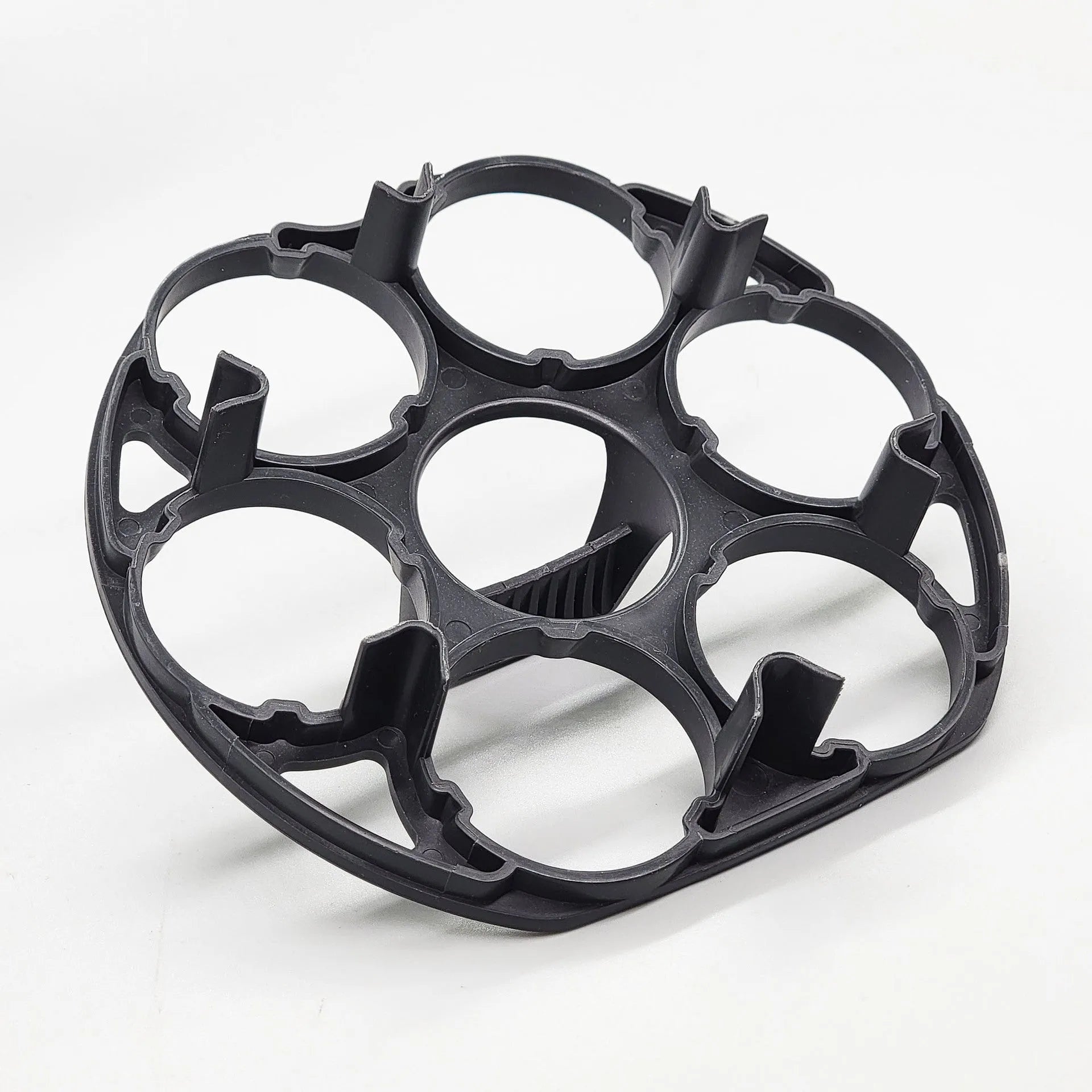 Black plastic egg holder cooking basket with modern design for kitchen organisation