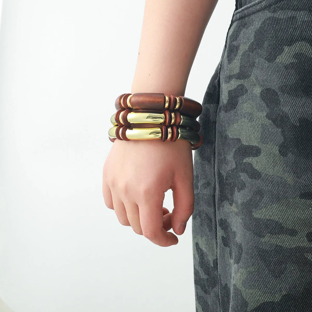 Women's alloy multi-layer necklace and bracelet set with round pendants