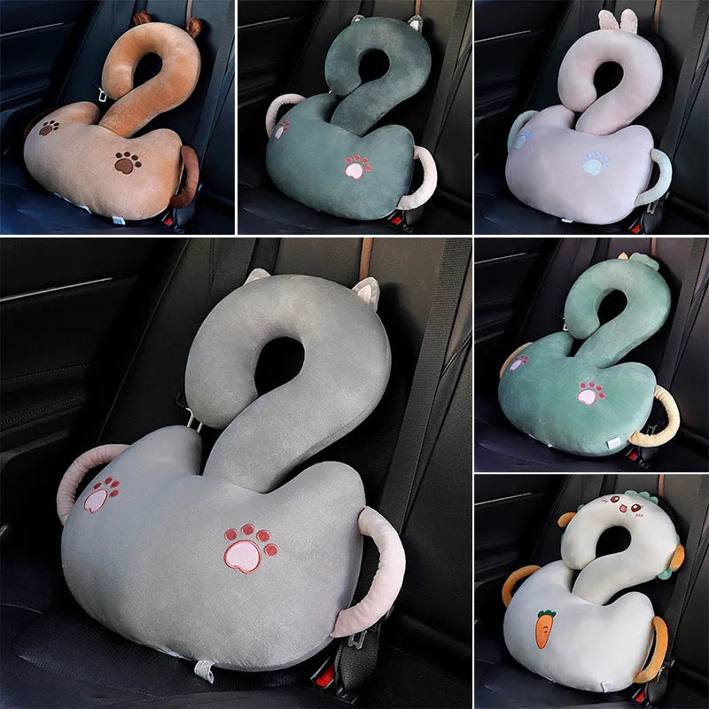 Cartoon animal hug pillow with question mark designs measuring 65x65cm