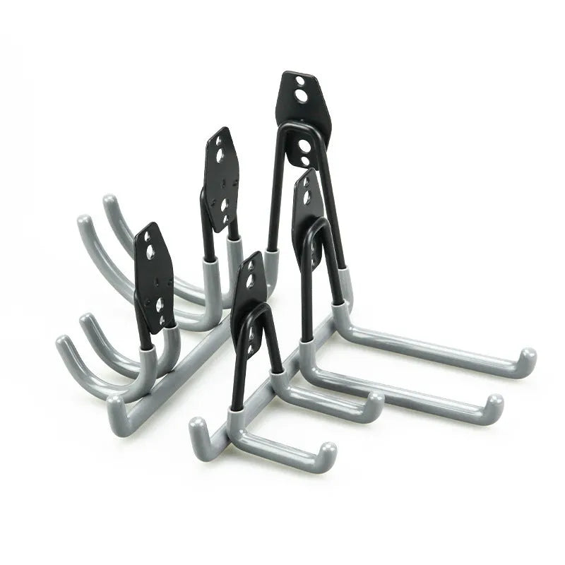 Carbon steel wire wrap board metal storage rack with a fixed hook in a bright orange finish.
