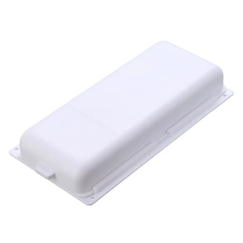 Plastic under desk storage drawer with cover and grid compartments in multiple colour options