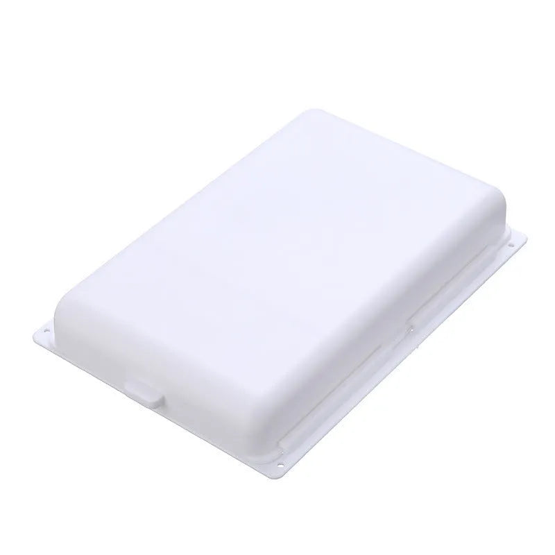 Plastic under desk storage drawer with cover and grid compartments in multiple colour options