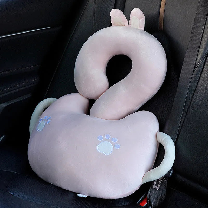 Cartoon animal hug pillow with question mark designs measuring 65x65cm