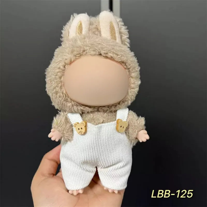 A plastic doll costume for a 17cm tall vinyl figurine on a white background.