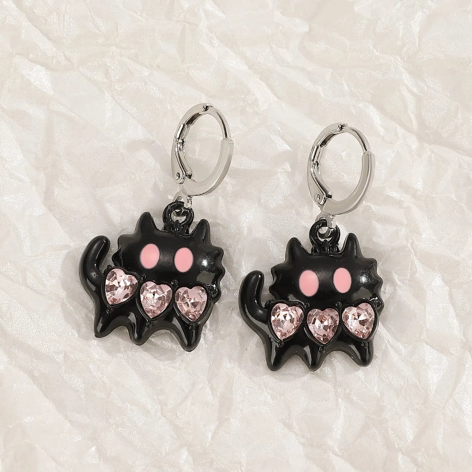 Women's classic cross crystal alloy earrings in five colour variations with geometric and animal designs