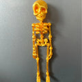 3D printed skull refrigerator magnet in multiple colour options showing 18cm height dimensions