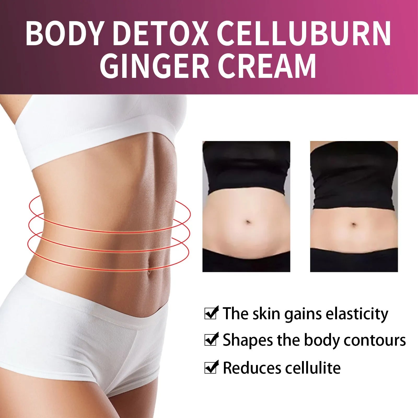 15g ginger body thigh slimming shaping tightening cream jar with olive oil and hyaluronic acid