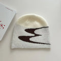 Knitted acrylic beanie hat in black, grey or white colours for autumn and winter wear